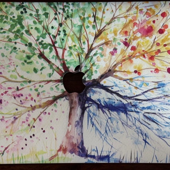 Colorful Tree Watercolor Apple MacBook Air 13" Case – Hard Shell Cover - Picture 3 of 8